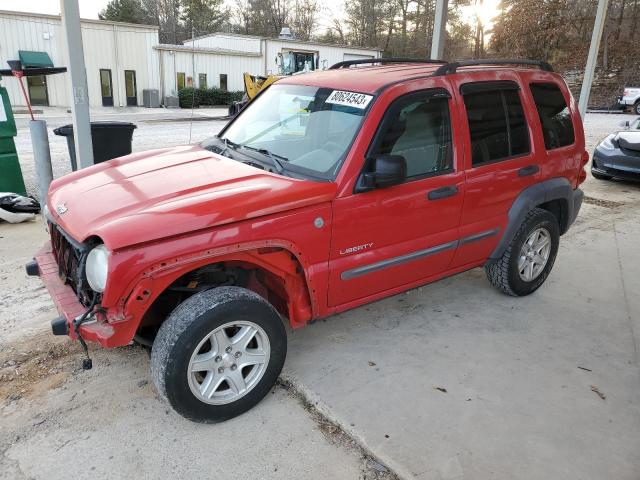 1J4GL48K74W155337 - 2004 JEEP LIBERTY SPORT RED photo 1