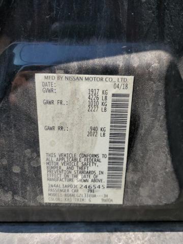 1N4AL3AP0JC246545 - 2018 NISSAN ALTIMA 2.5 BLACK photo 12