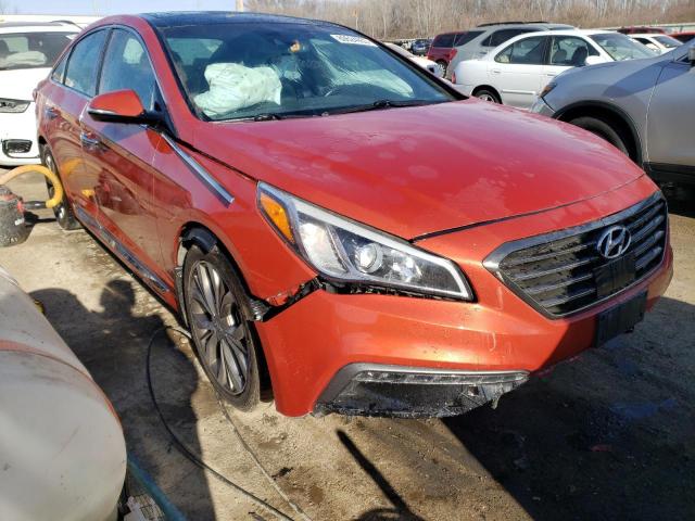 5NPE34AB4FH117967 - 2015 HYUNDAI SONATA SPORT ORANGE photo 4