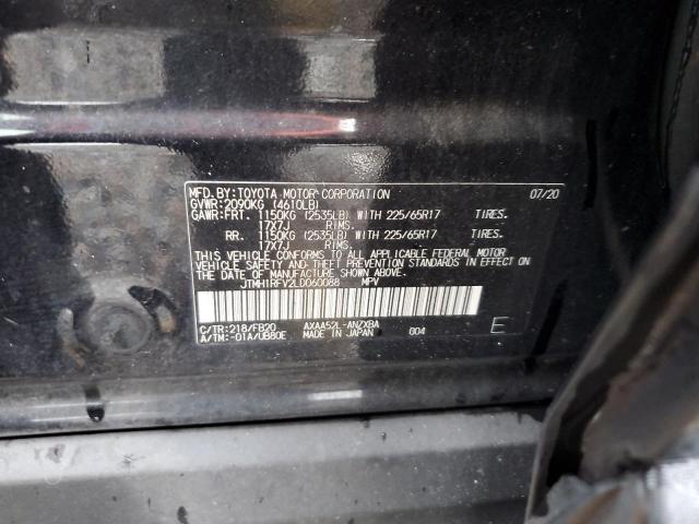 JTMH1RFV2LD060088 - 2020 TOYOTA RAV4 LE შავი ფოტო 14
