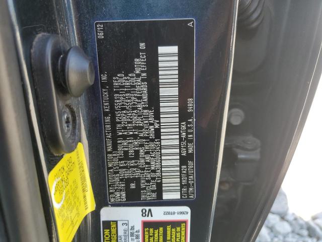 4T3BA3BB6DU034581 - 2013 TOYOTA VENZA LE BLACK photo 13