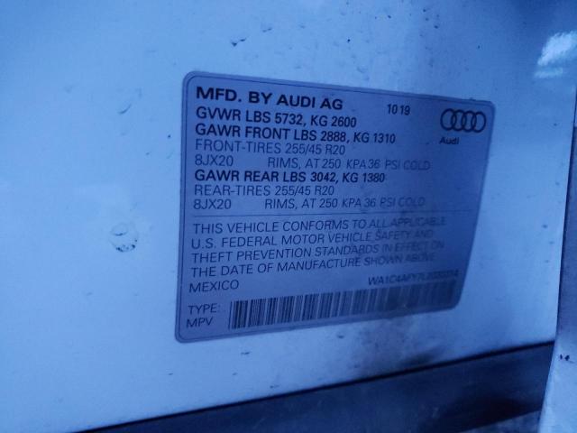 WA1C4AFY7L2030314 - 2020 AUDI SQ5 PRESTIGE 白色 照片 12