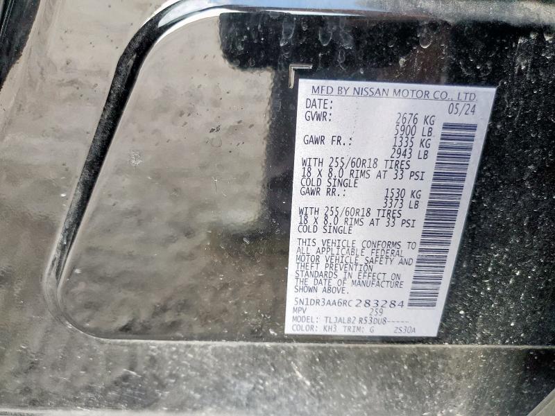 5N1DR3AA6RC283284 - 2024 NISSAN PATHFINDER S BLACK photo 14