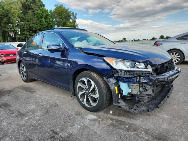 1HGCR2F88HA155169 - 2017 HONDA ACCORD EXL BLUE photo 4
