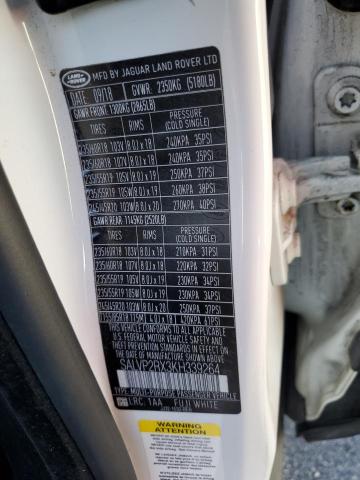 SALVP2RX3KH339264 - 2019 LAND ROVER RANGE ROVE SE WHITE photo 12