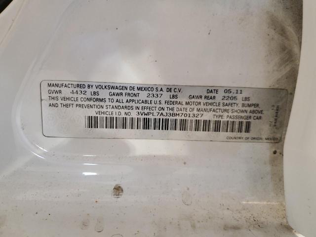 3VWPL7AJ3BM701327 - 2011 VOLKSWAGEN JETTA TDI أبيض صورة 12