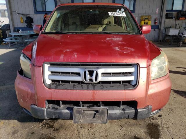 2HKYF18476H519167 - 2006 HONDA PILOT EX RED photo 5