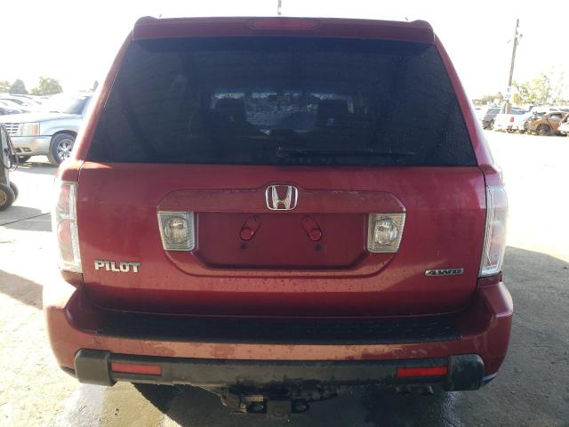 2HKYF18476H519167 - 2006 HONDA PILOT EX RED photo 6