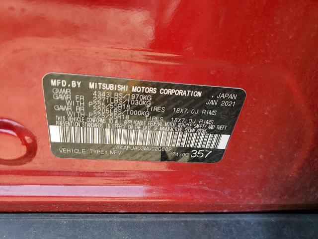 JA4APUAU2MU020882 - 2021 MITSUBISHI OUTLANDER ES RED photo 13