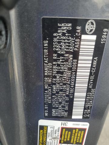 4T1BE46K69U410068 - 2009 TOYOTA CAMRY BASE 石墨色 照片 12