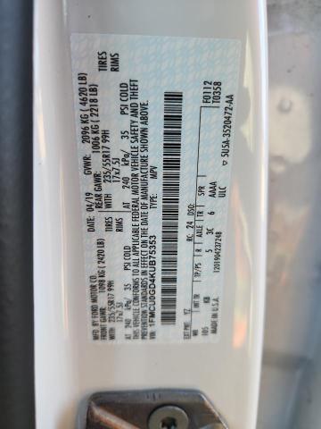 1FMCU0GD4KUB75353 - 2019 FORD ESCAPE SE WHITE photo 14