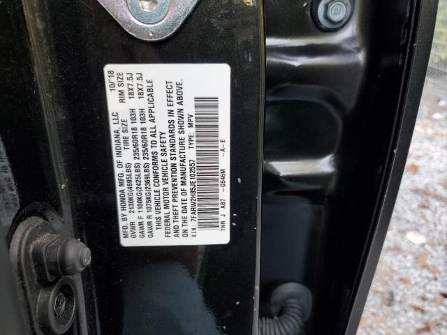 7FARW2H85JE102557 - 2018 HONDA CR-V EXL Noir photo 14