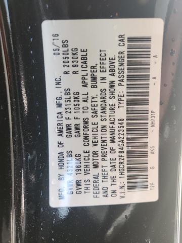 1HGCR2F84GA223546 - 2016 HONDA ACCORD EXL BLACK photo 12