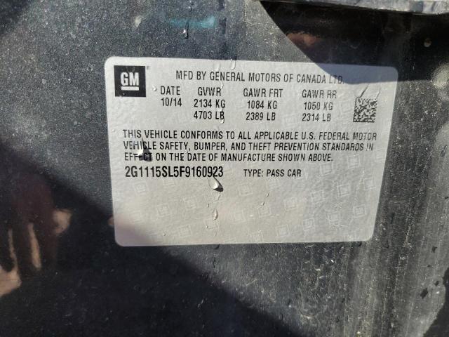 2G1115SL5F9160923 - 2015 CHEVROLET IMPALA LT GRAY photo 12