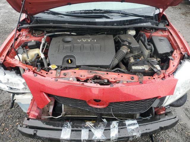 2T1BU4EEXAC521520 - 2010 TOYOTA COROLLA BASE Қызыл фото 11