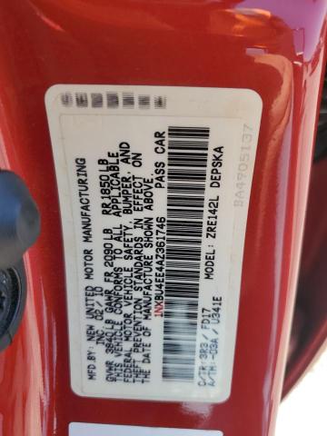 1NXBU4EE4AZ361746 - 2010 TOYOTA COROLLA BASE Qırmızı foto 13