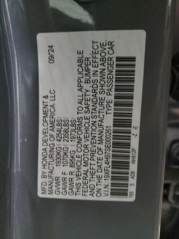 19XFL4H97SE000261 - 2025 HONDA CIVIC SPORT TOURING GRAY photo 13