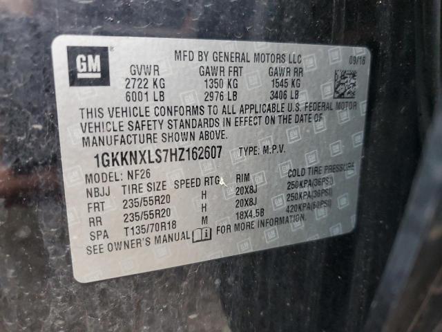 1GKKNXLS7HZ162607 - 2017 GMC ACADIA DENALI BLACK photo 13