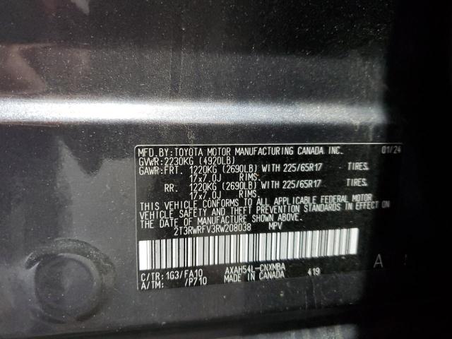 2T3RWRFV3RW208038 - 2024 TOYOTA RAV4 XLE Boz foto 14