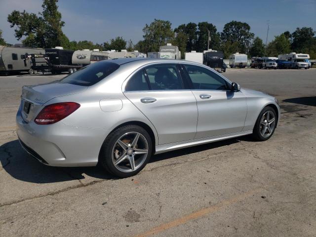 55SWF4KB5FU041523 - 2015 MERCEDES-BENZ C 300 4MATIC SILVER photo 3