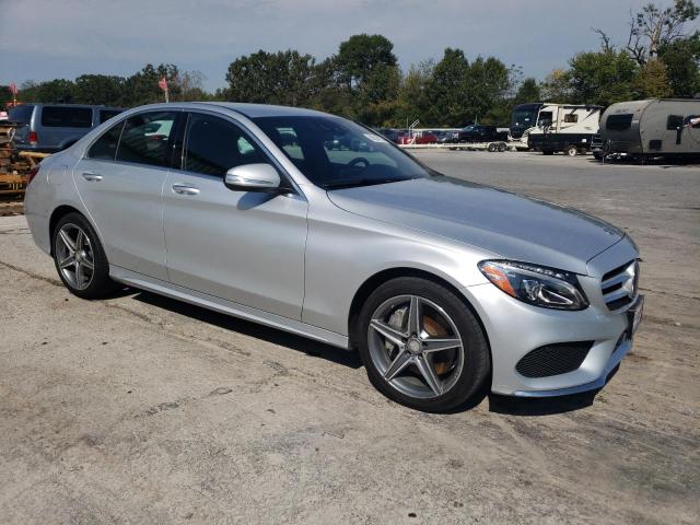 55SWF4KB5FU041523 - 2015 MERCEDES-BENZ C 300 4MATIC SILVER photo 4