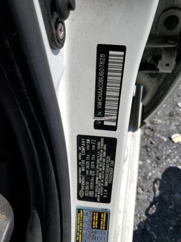 KMHCN4AC0BU607828 - 2011 HYUNDAI ACCENT GLS თეთრი ფოტო 12