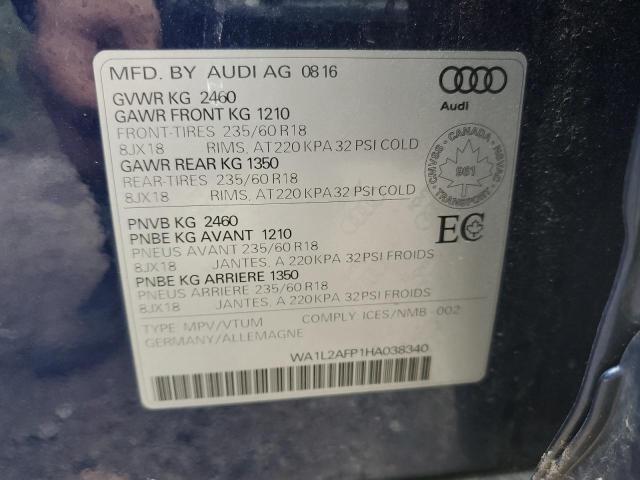 WA1L2AFP1HA038340 - 2017 AUDI Q5 PREMIUM PLUS Mavi foto 14