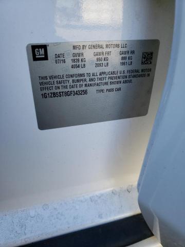 1G1ZB5ST8GF343256 - 2016 CHEVROLET MALIBU LS WHITE photo 12