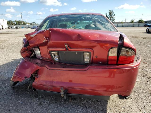 1LNHM86S14Y645788 - 2004 LINCOLN LS RED photo 6