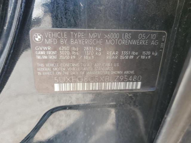 5UXFG8C5XBLZ95480 - 2011 BMW X6 XDRIVE50I BLACK photo 14
