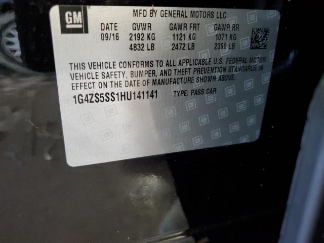 1G4ZS5SS1HU141141 - 2017 BUICK LACROSSE PREMIUM შავი ფოტო 13