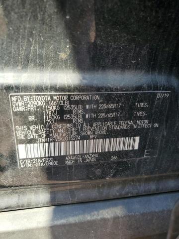 JTMH1RFV5KJ015274 - 2019 TOYOTA RAV4 LE Սև լուսանկար 13