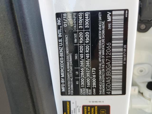 4JGDA5JB0GA712066 - 2016 MERCEDES-BENZ GLE 350 WHITE photo 14