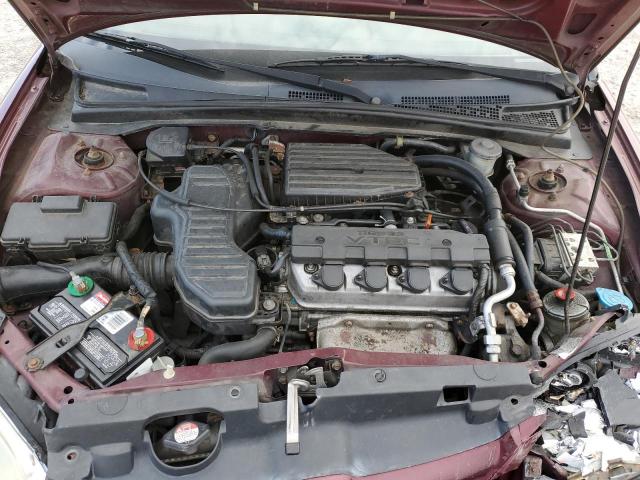 2HGES26774H531537 - 2004 HONDA CIVIC EX BURGUNDY photo 11