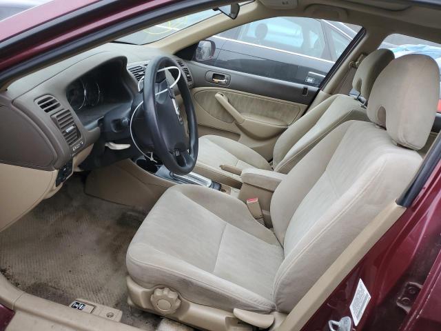 2HGES26774H531537 - 2004 HONDA CIVIC EX BURGUNDY photo 7