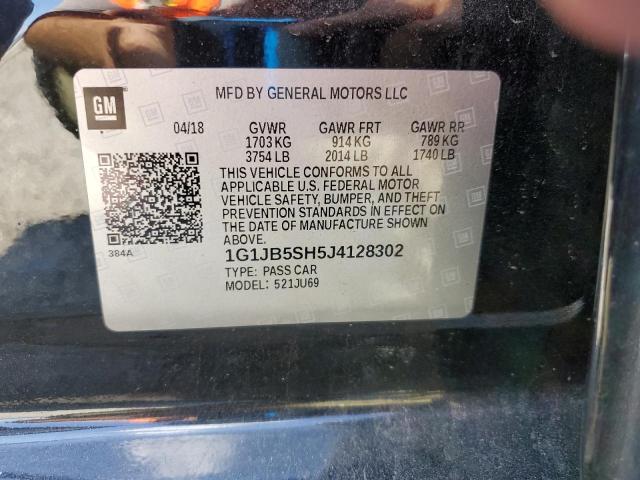 1G1JB5SH5J4128302 - 2018 CHEVROLET SONIC LS Noir photo 13