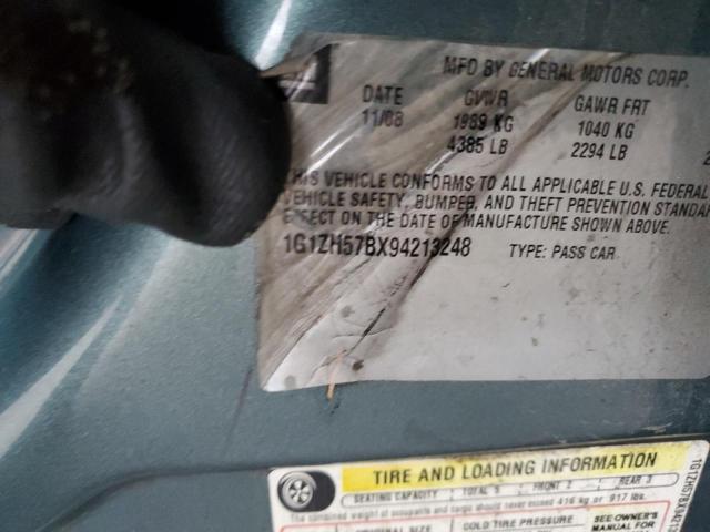 1G1ZH57BX94213248 - 2009 CHEVROLET MALIBU 1LT Теңіз түсті фото 13