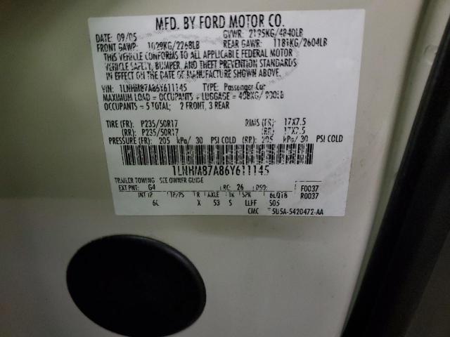 1LNHM87A86Y611145 - 2006 LINCOLN LS Krem foto 12