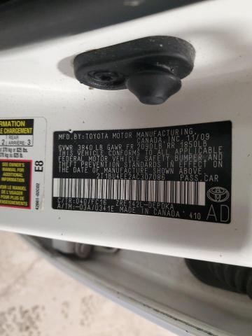 2T1BU4EE2AC307086 - 2010 TOYOTA COROLLA BASE 白色 照片 12