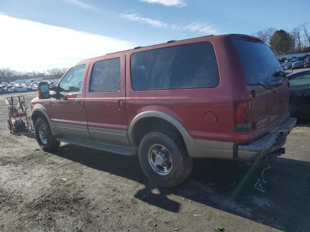 1FMNU45S24EA00114 - 2004 FORD EXCURSION EDDIE BAUER RED photo 2