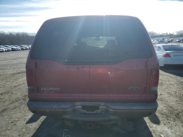 1FMNU45S24EA00114 - 2004 FORD EXCURSION EDDIE BAUER RED photo 6