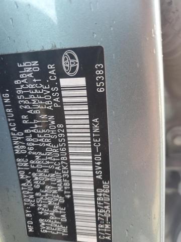 4T1BF3EK7BU655928 - 2011 TOYOTA CAMRY BASE Gümüş foto 12