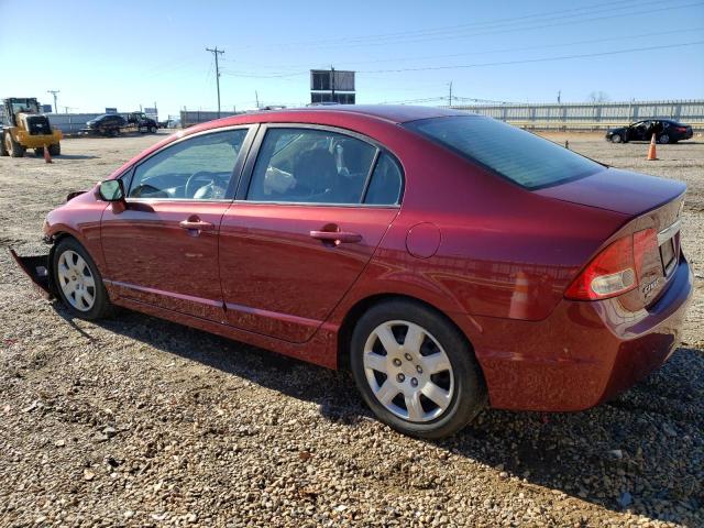 2HGFA1F5XAH554323 - 2010 HONDA CIVIC LX RED photo 2