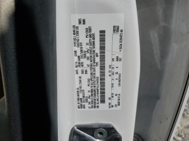 5LMCJ1A94FUJ14302 - 2015 LINCOLN MKC WHITE photo 13