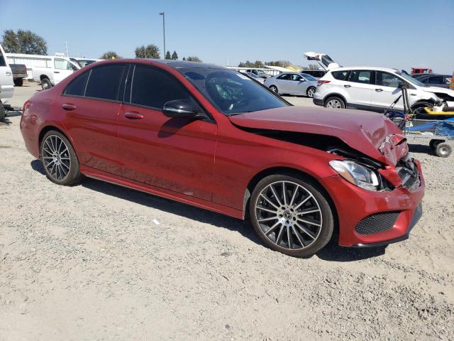 55SWF4JB3JU235235 - 2018 MERCEDES-BENZ C 300 წითელი ფოტო 4