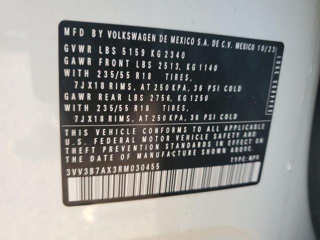 3VV3B7AX3RM030455 - 2024 VOLKSWAGEN TIGUAN SE Ağ foto 13