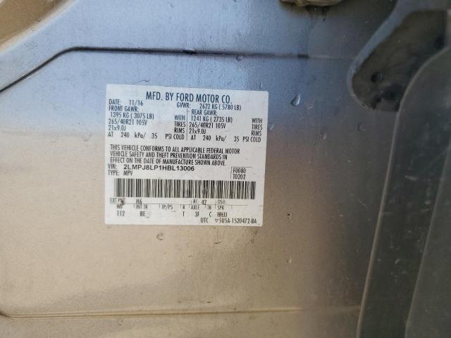 2LMPJ8LP1HBL13006 - 2017 LINCOLN MKX RESERVE GRAY photo 12