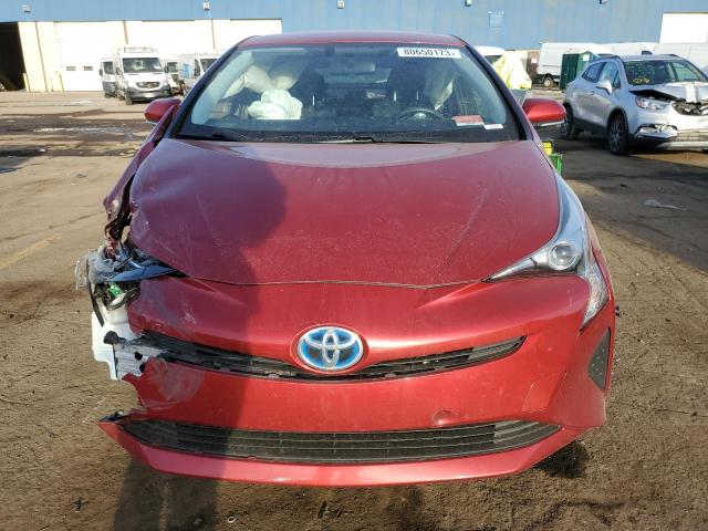 JTDKARFU6G3521866 - 2016 TOYOTA PRIUS RED photo 5