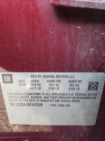 1G11C5SA1GF167529 - 2016 CHEVROLET MALIBU LIM LT 棕色 照片 13