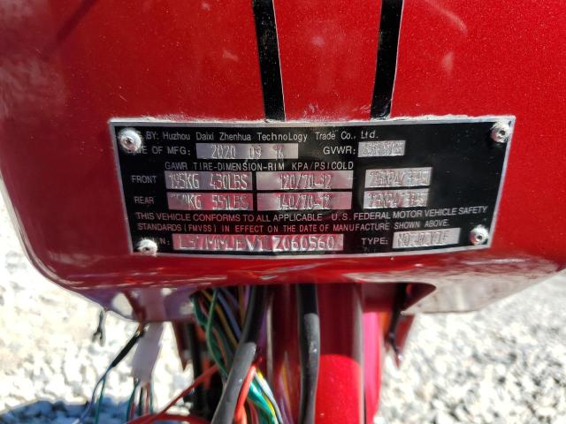 L37MMJBV1LZ060560 - 2020 DAIX SCOOTER Красный фото 9